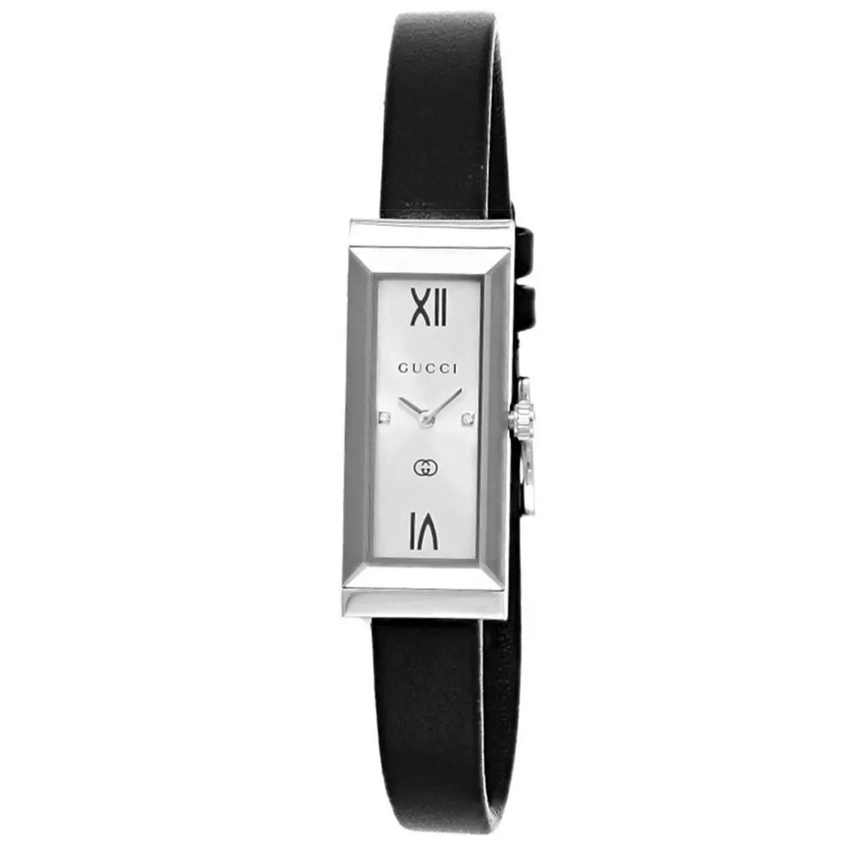 Gucci G-frame Quartz 14x34mm Black Dial Leather Women`s Watch YA127515