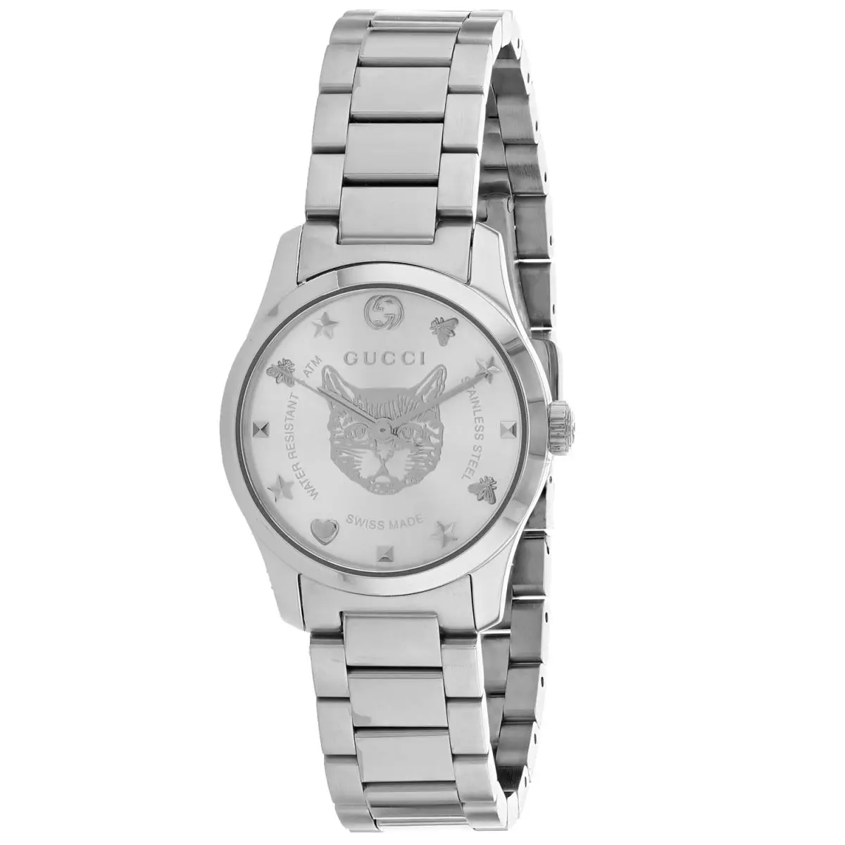 Gucci Women`s G-timeless Silver Dial Watch - YA126595
