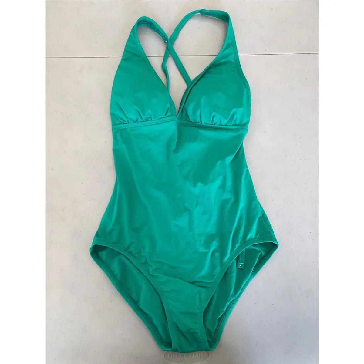 Tommy Bahama Pearl Over-the-shoulder V-neck One-piece Bathing Suit 6 - Jadite