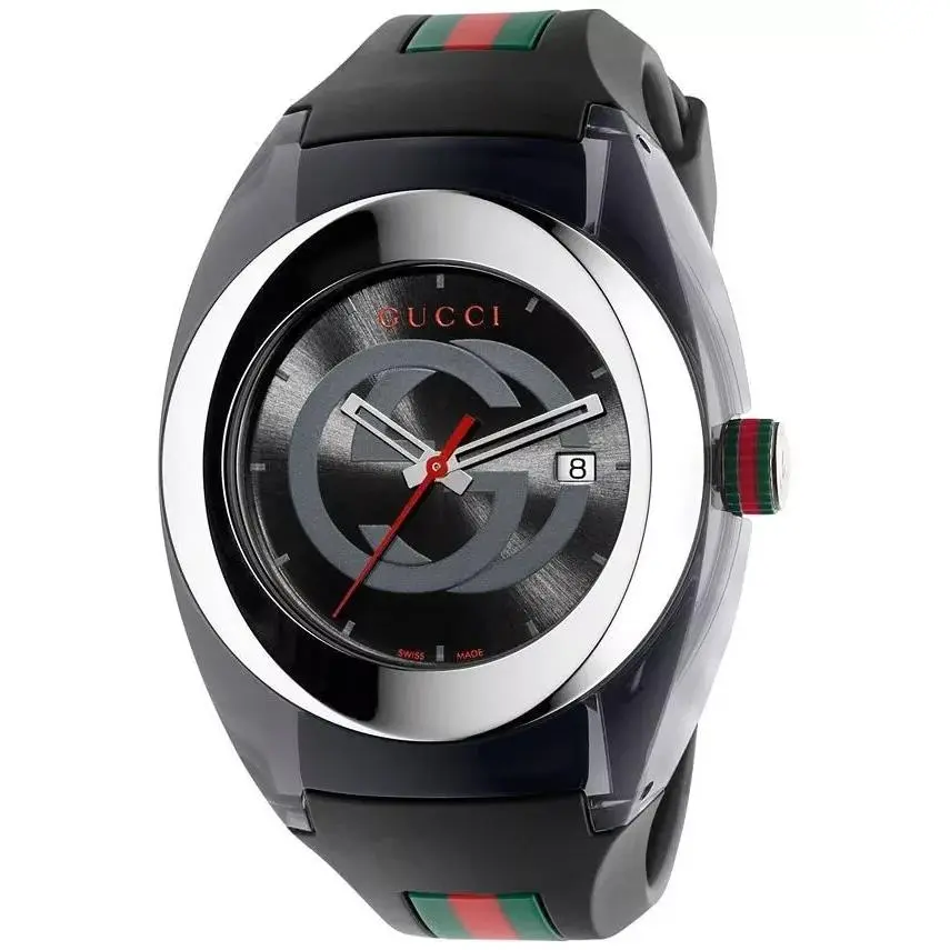 Sync Xxl YA137101 Men`s Quartz Rubber Band Watch by Gucci