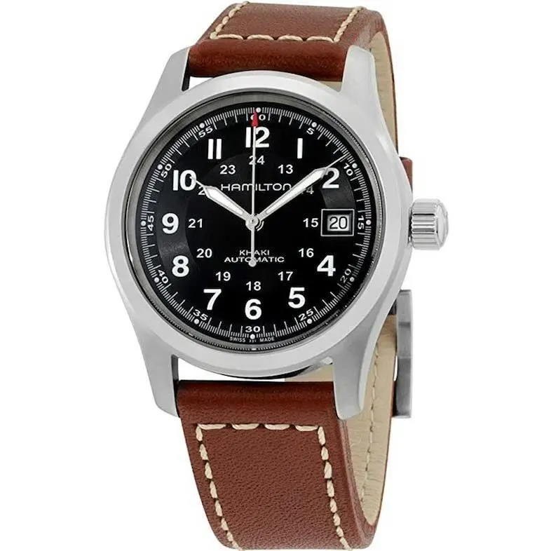 Khaki Field Automatic H-10 Movement Brown Leather 38MM H70455533 by Hamilton