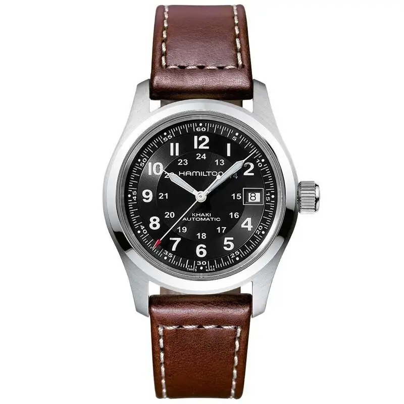 Hamilton Khaki Field 38MM Automatic Brn Leather Men`s Watch H70455533