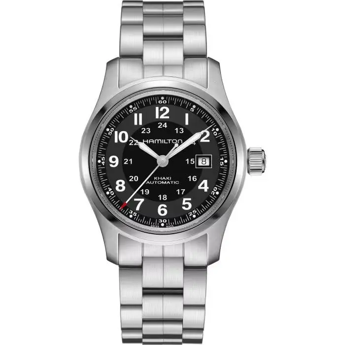 Hamilton Khaki Field Automatic 42mm Black Dial Steel Bracelet Watch H70515137