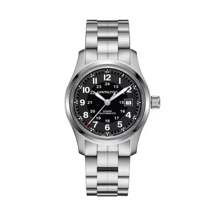 Hamilton Khaki Field Automatic Black Dial Silver Men`s Watch H70515137