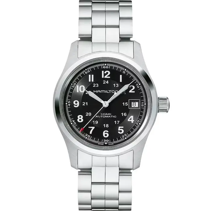 Hamilton Khaki Field Automatic Black Dial Men`s Bracelet Watch H70455133