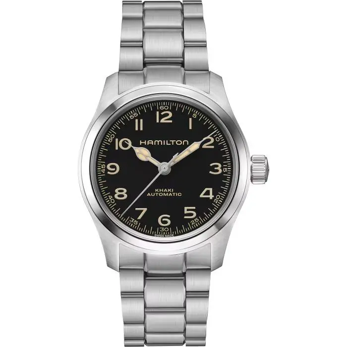 Khaki Field Murph 38mm Black Dial Stainless Steel Watch H70405130 by Hamilton