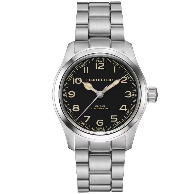 Khaki Field Murph 38MM Black Dial Steel Men`s Watch H70405130 by Hamilton