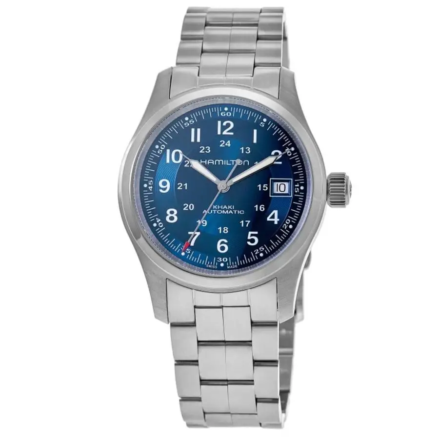 Hamilton Khaki Field Auto 38MM Blue Dial Stainless Men`s Watch H70455140 - Blue / Silver, Face: Blue, Dial: Blue