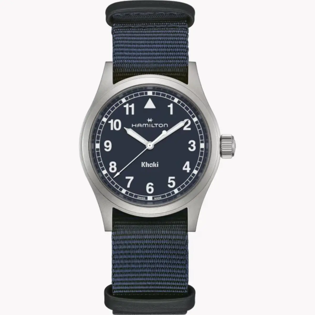Hamilton Khaki Field Quartz Blue Dial Fabric Strap Men`s Watch H69401940