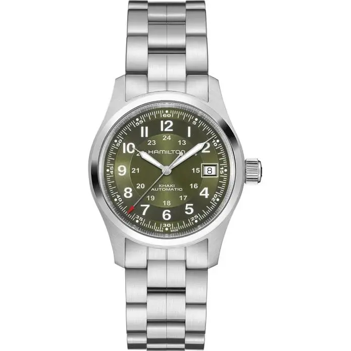 Khaki Field 38 MM Green Dial Men`s Watch H70455160 by Hamilton