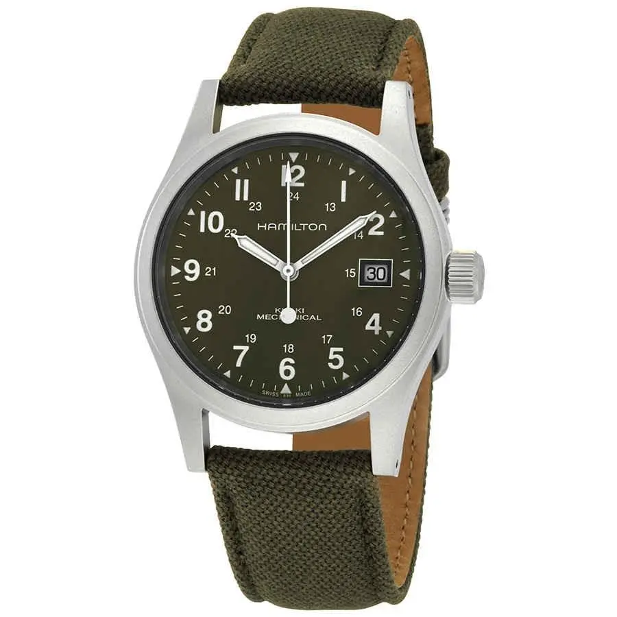 Khaki Field Mechanical Green Dial Men`s Watch H69439363 by Hamilton