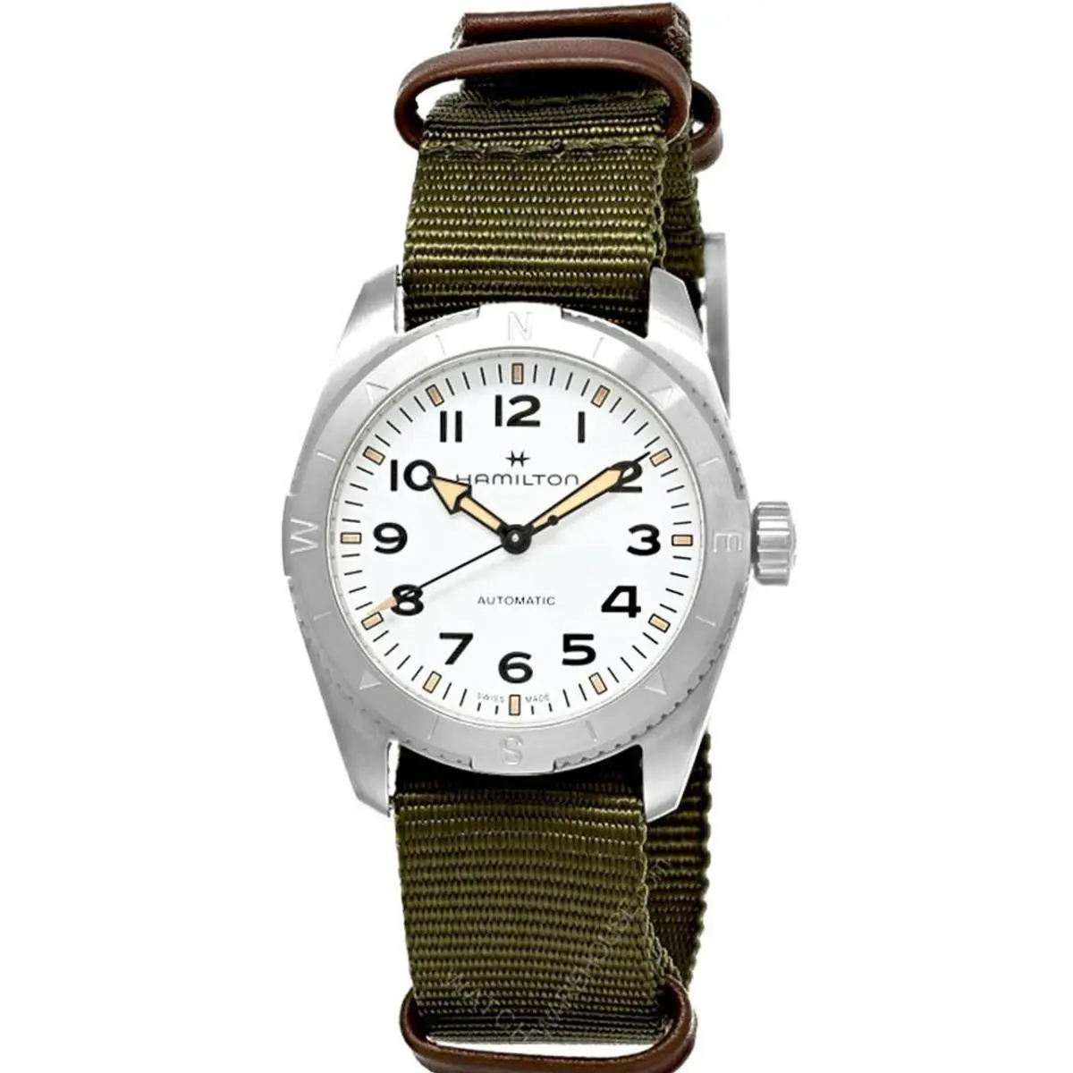 Hamilton Khaki Field Expedition Auto 37MM Green Textile Strap Watch H70225910