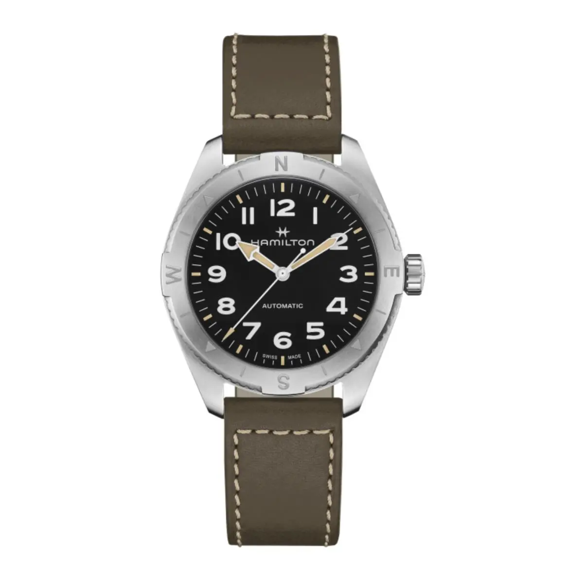 Hamilton H70315830 Khaki Field Expedition 41 mm Leather Automatic Men`s Watch