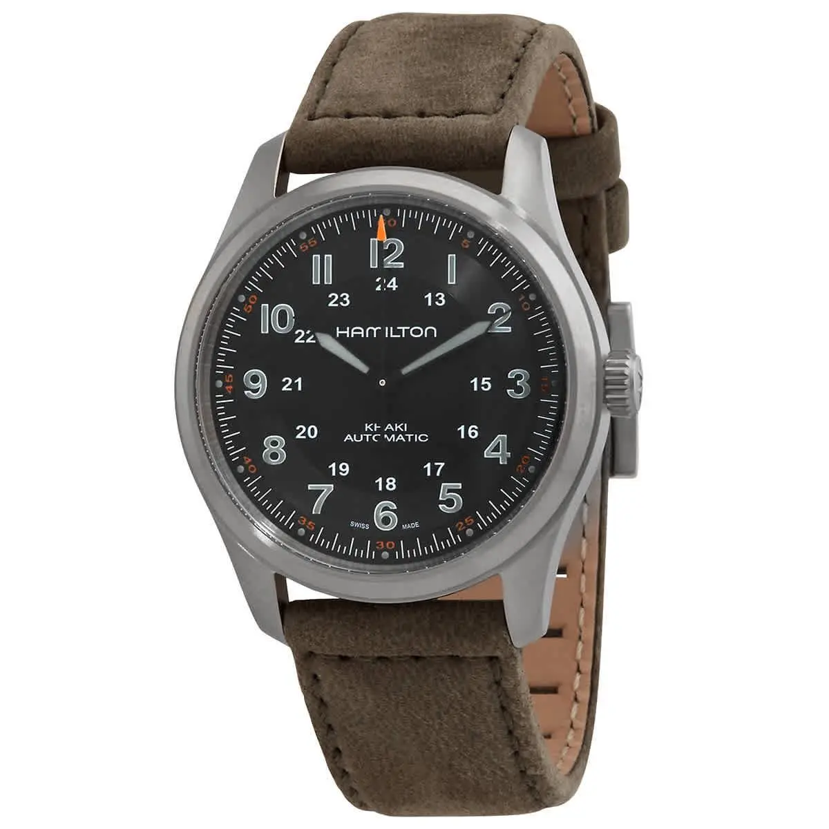 Khaki Field Automatic Black Dial Unisex Watch H70205830 by Hamilton