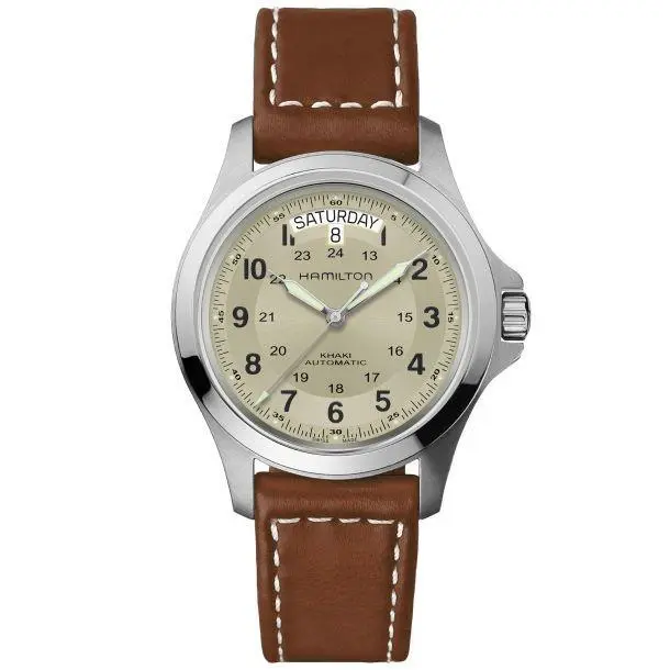 Khaki Field King Auto Beige Dial 40 MM Watch H64455523 by Hamilton