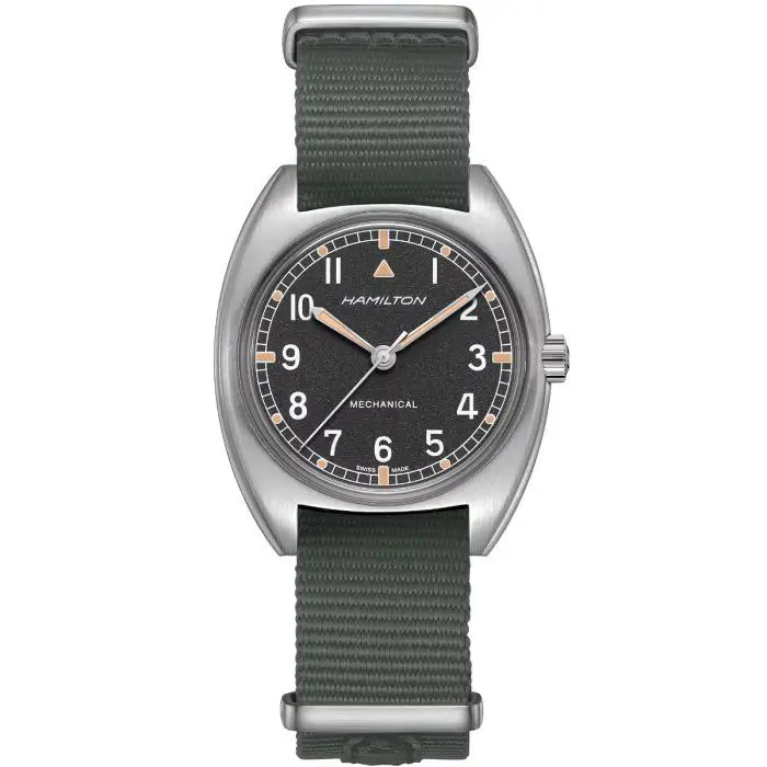 Hamilton Khaki Aviation Pilot Pioneer Black Dial Textile Strap Watch H76419931