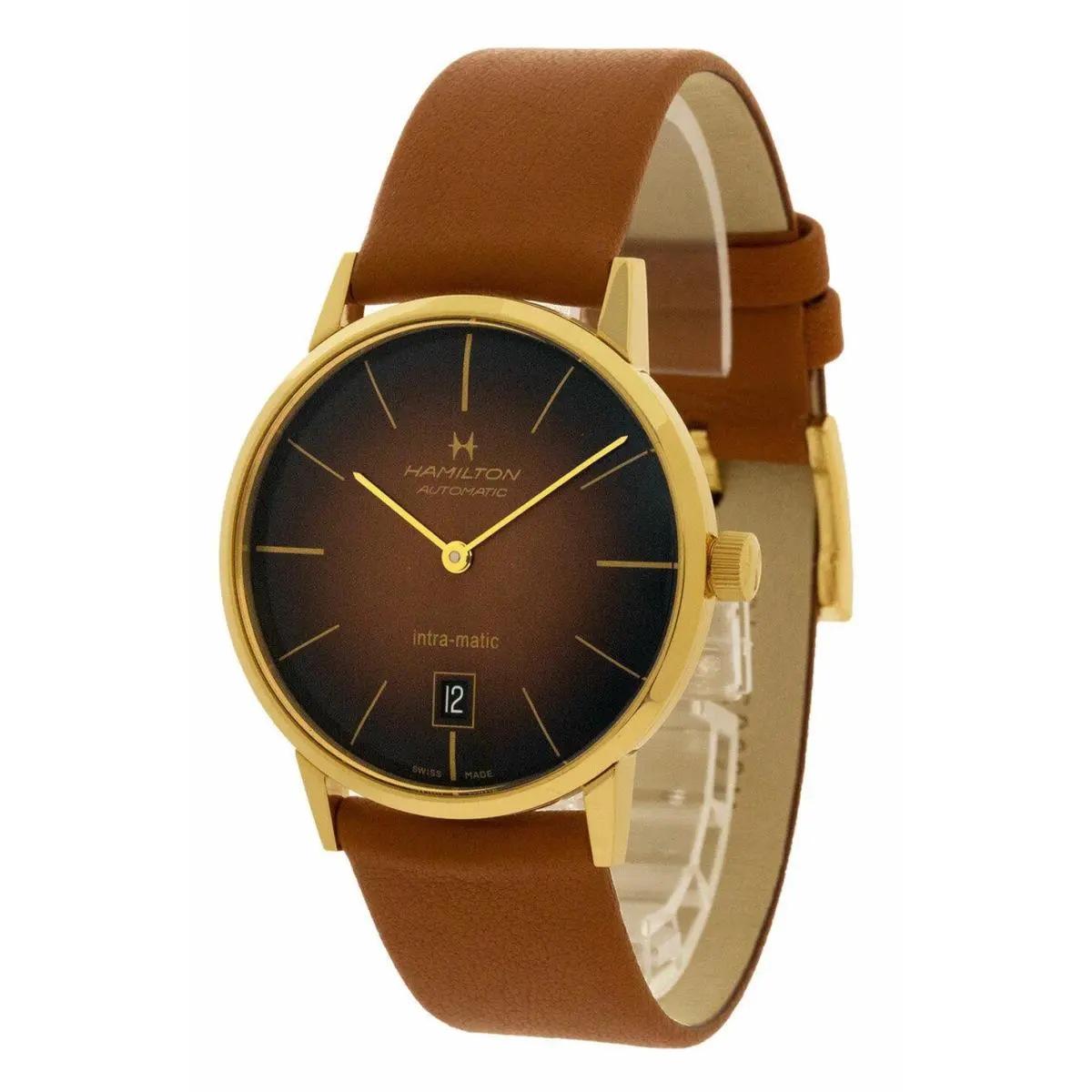 Hamilton American Classic Intra-matic 38MM Brown Sunray Dial Watch H38475501