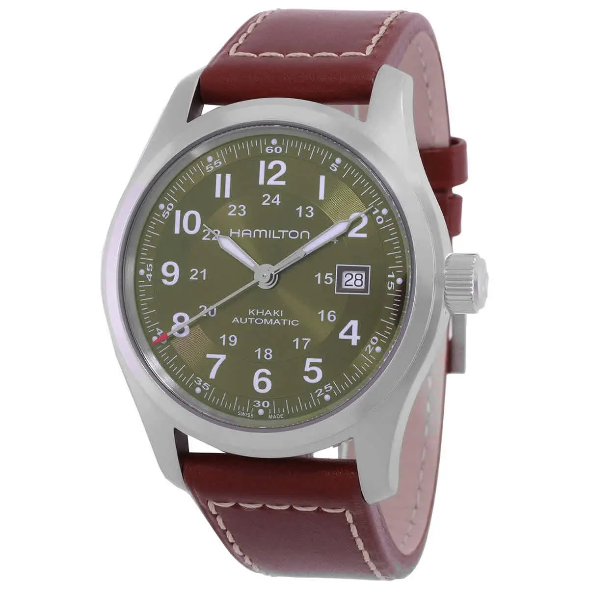 Khaki Field Automatic Green Dial Watch H70605560 by Hamilton
