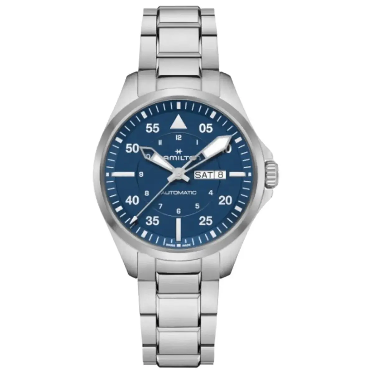 Hamilton Khaki Aviation Pilot Auto Blue Dial Men`s Watch H64635140