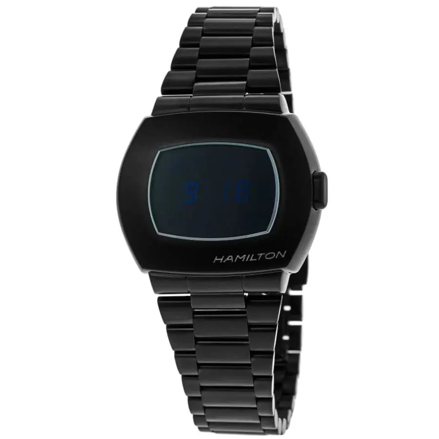 Hamilton Psr Digital Quartz Black Pvd Steel Men`s Watch H52404131