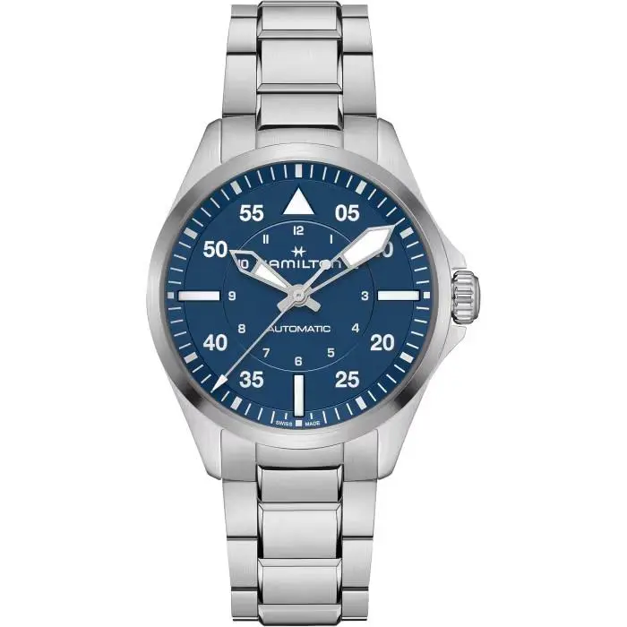 Hamilton Khaki Aviation Pilot 39mm Blue Dial Stainless Steel Watch H76305140 - Dial: Blue, Band: Silver