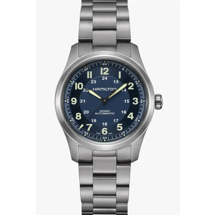 Hamilton Khaki Field Titanium Blue Dial Automatic 38mm Men`s Watch H70205140