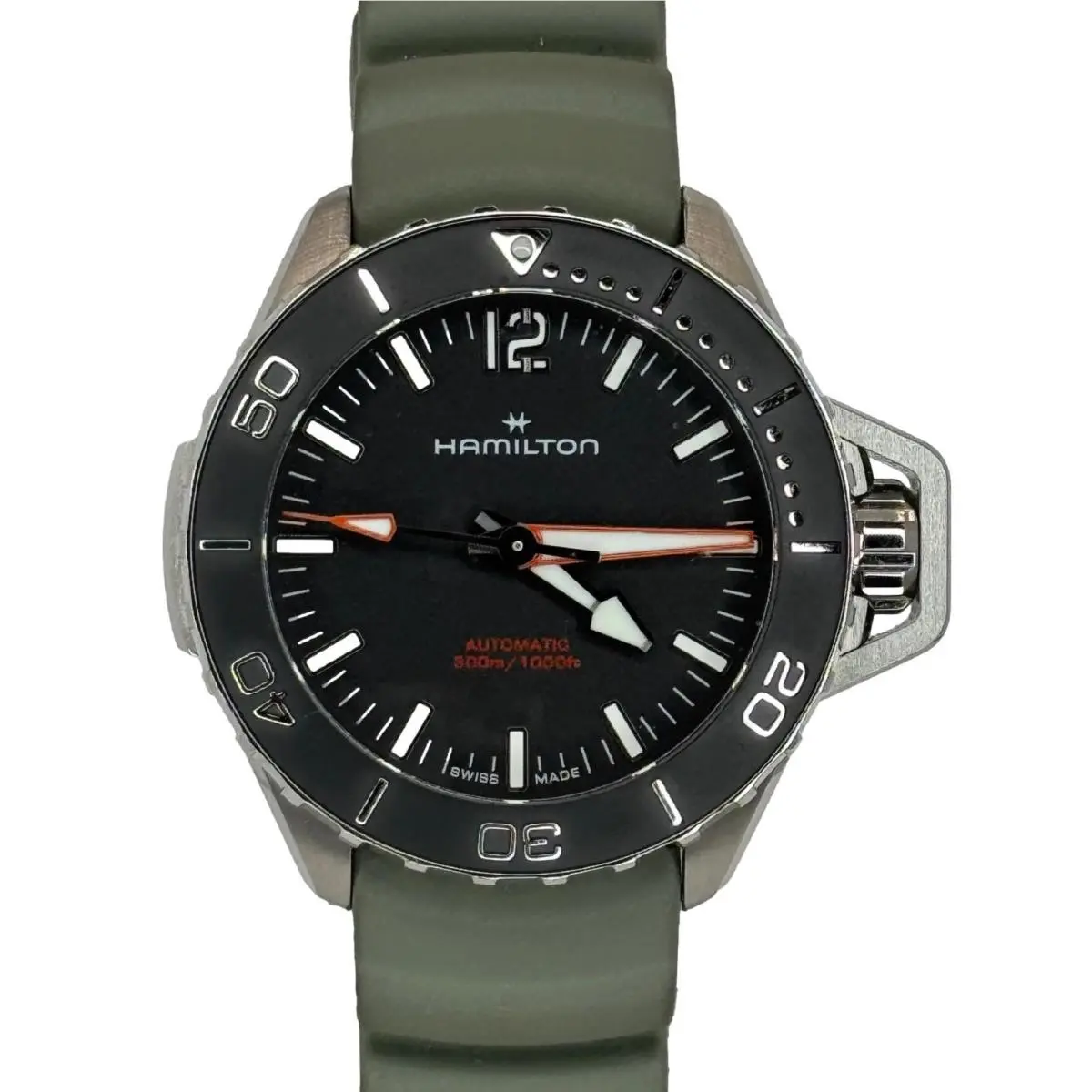 Khaki Navy Frogman H32675160 Auto 41mm B P Watch by Hamilton