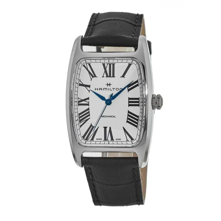 Hamilton Boulton Mechanical White Dial Leather Strap Men`s Watch H13519711