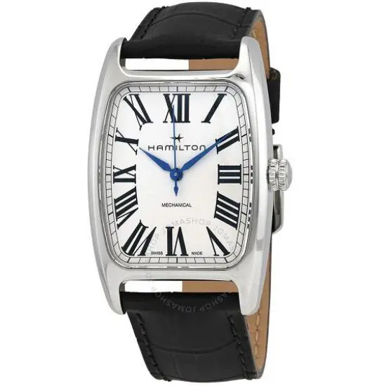 Hamilton Boulton Mechanical Black Leather Men`s Watch H13519711