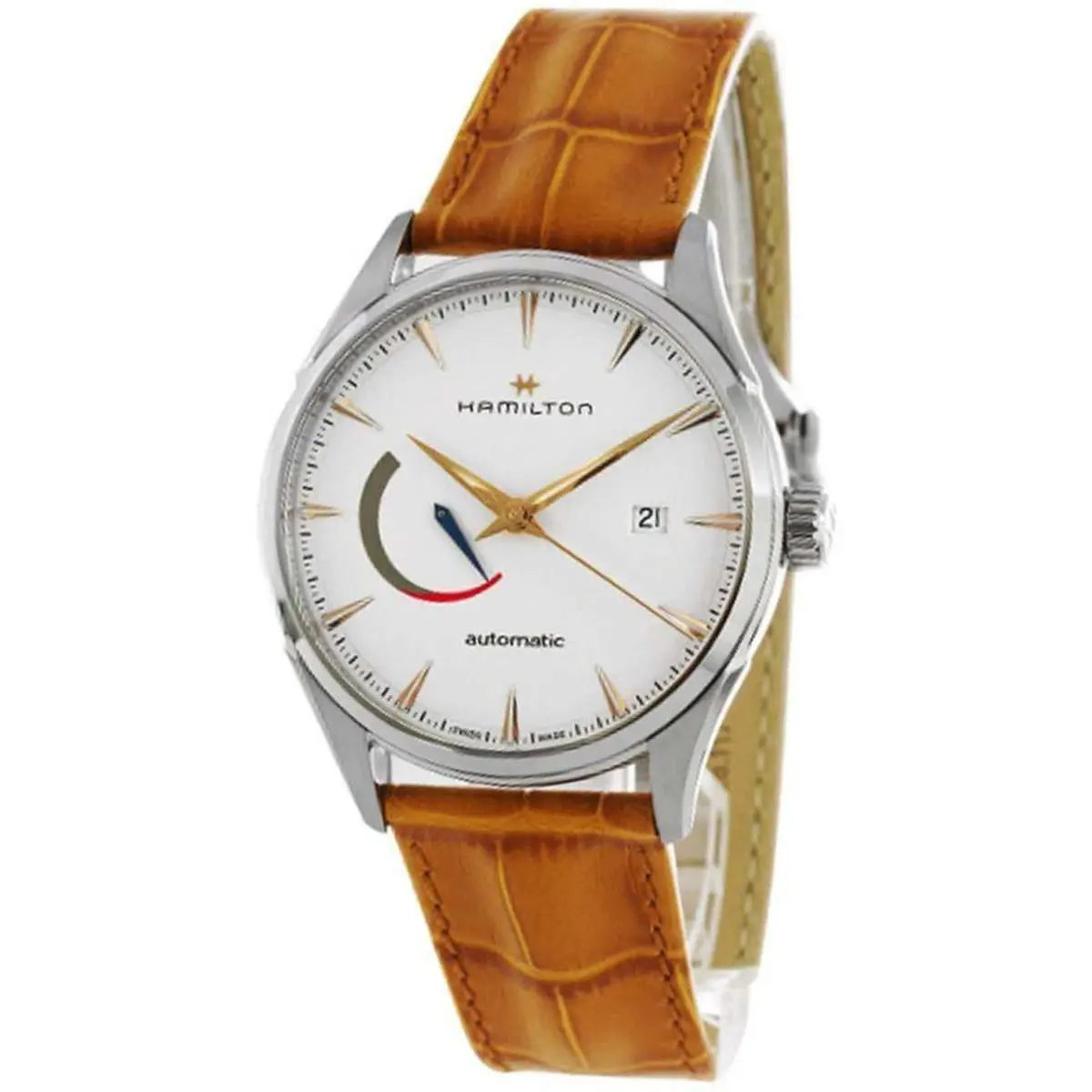Jazzmaster Automatic 42mm Brown Leather Men`s Watch H32635511 by Hamilton