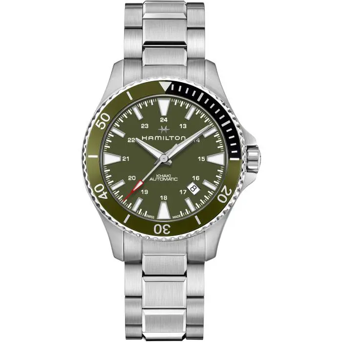 Hamilton H82375161 Khaki Navy Scuba Steel 40 mm Green Automatic Men`s Watch