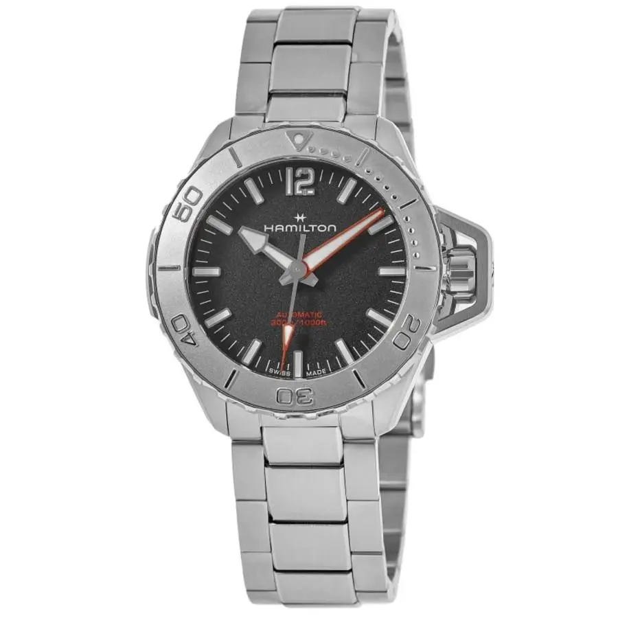 Hamilton Khaki Navy Frogman Automatic Black Dial Steel Men`s Watch H77815130