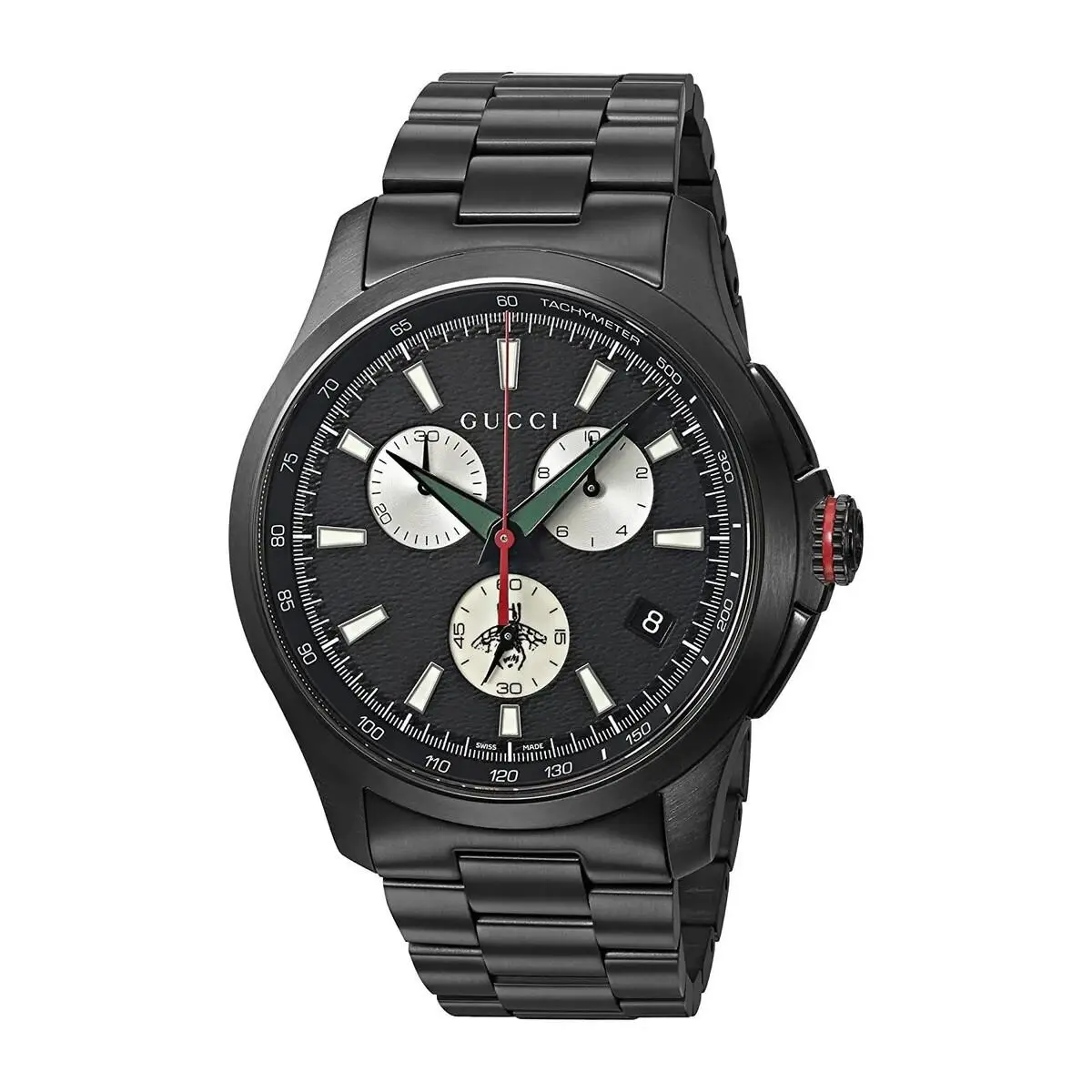G-timeless Men`s Black Dial Stainless Steel Watch - YA126268 by Gucci