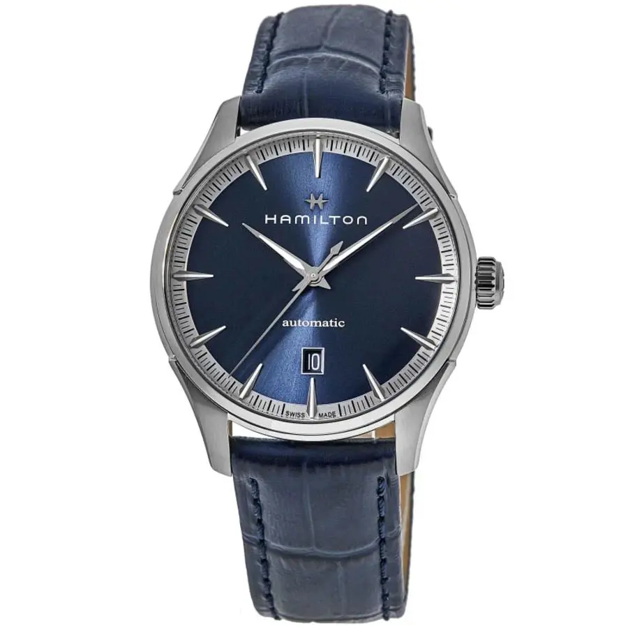 Hamilton Jazzmaster Auto Blue Dial Leather Strap Men`s Watch H32475640