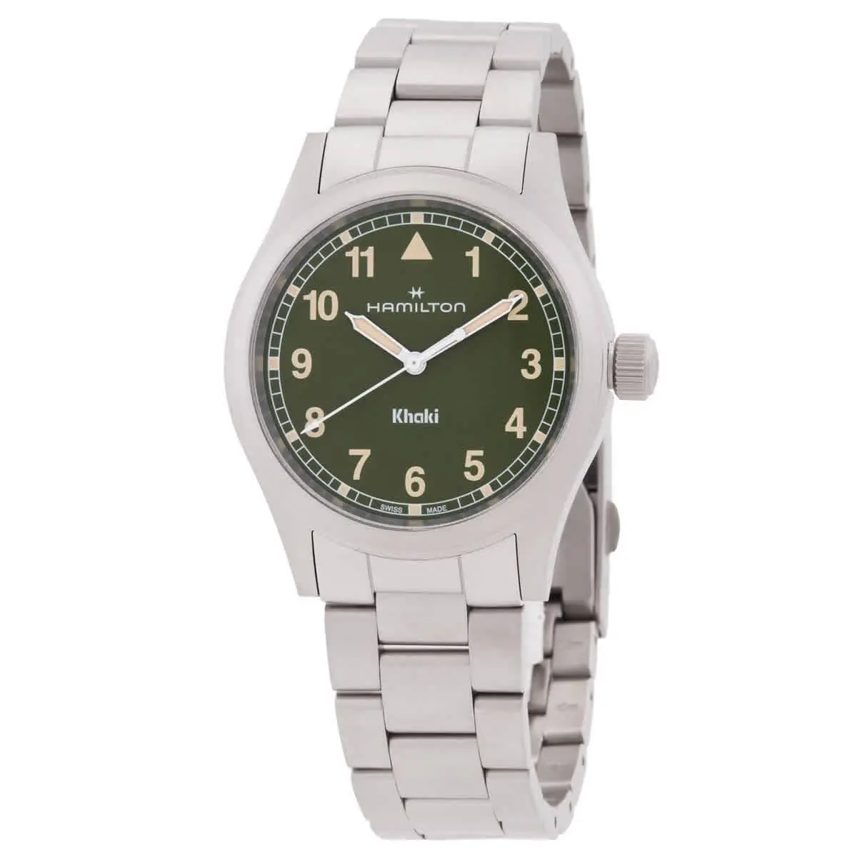 Khaki Field Quartz Green Dial Watch H69401160 by Hamilton