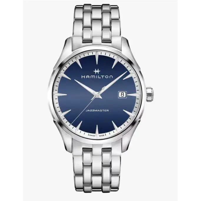 Hamilton Jazzmaster Gents Quartz Blue Dial Stainless Steel Watch H32451141