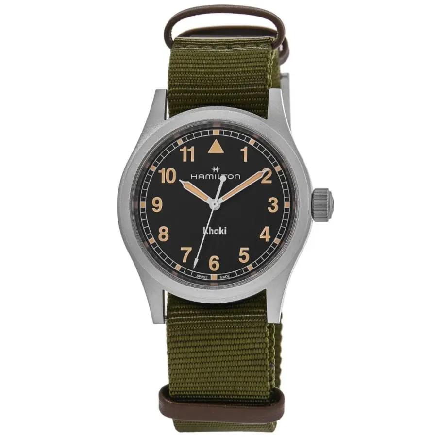 Hamilton Khaki Field Quartz 38mm Black Dial Wristwatch H69401930