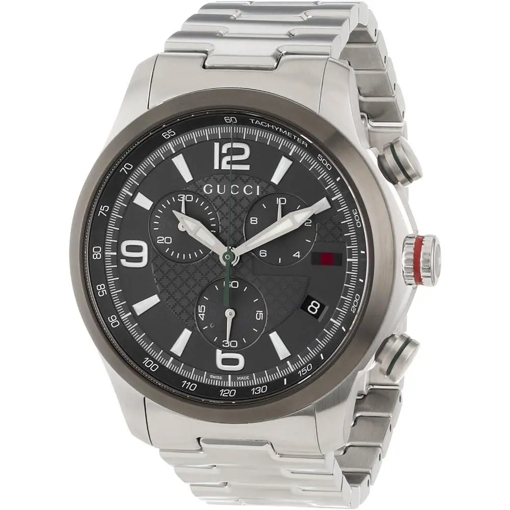Gucci G-timeless Men`s Grey Dial Chronograph Watch - YA126238