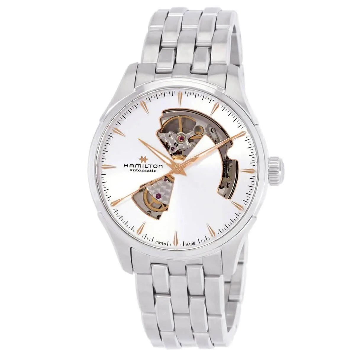Hamilton Jazzmaster Open Heart Auto Automatic Silver Dial Watch H32675151