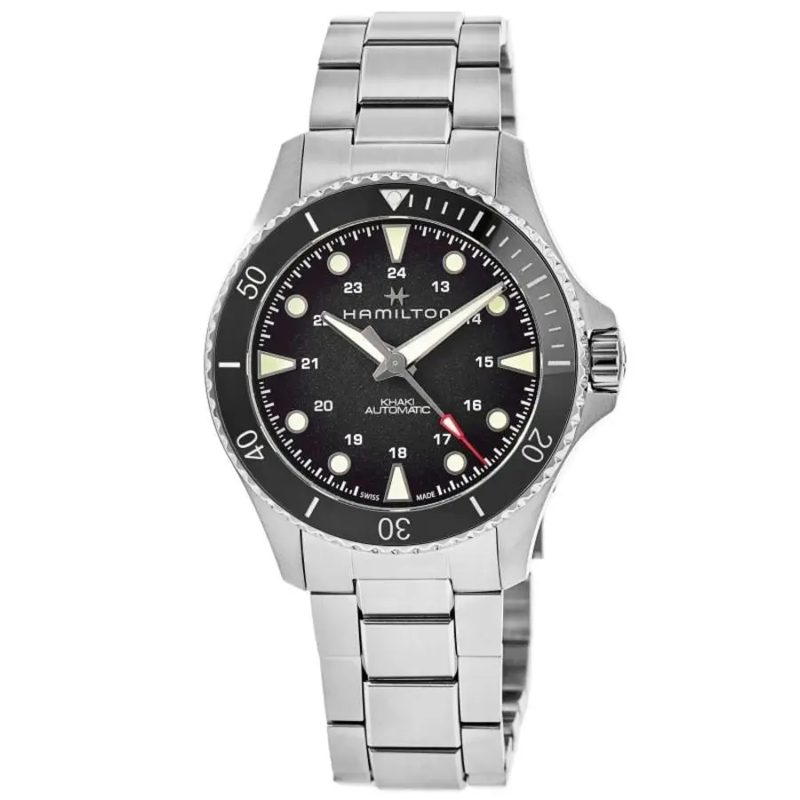 Hamilton Khaki Navy Scuba Auto Black Dial Stainless Men`s Watch H82515130
