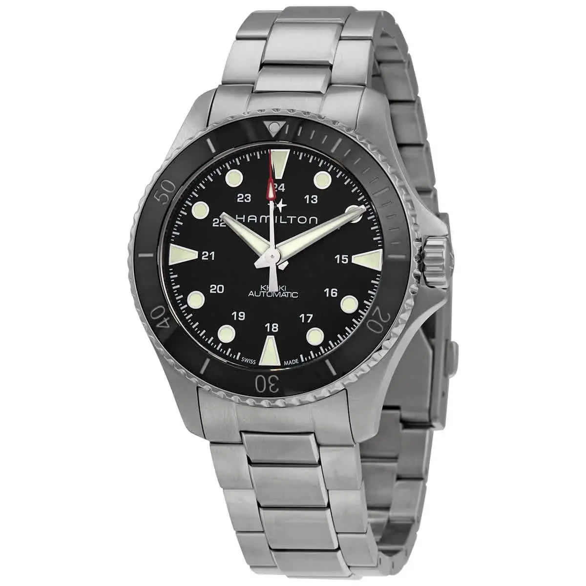 Hamilton Khaki Navy Scuba Automatic Black Dial Men`s Watch H82515130