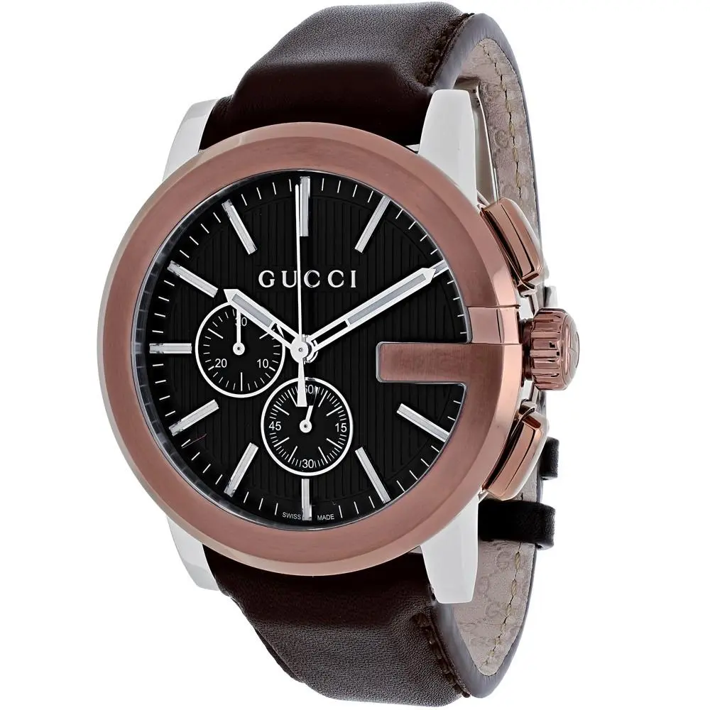 Gucci Men`s G-chrono Black Watch - YA101202