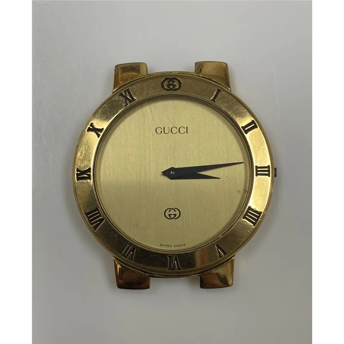 Vintage Gucci 3300M Gold Plated Gold Dial Quartz Watch