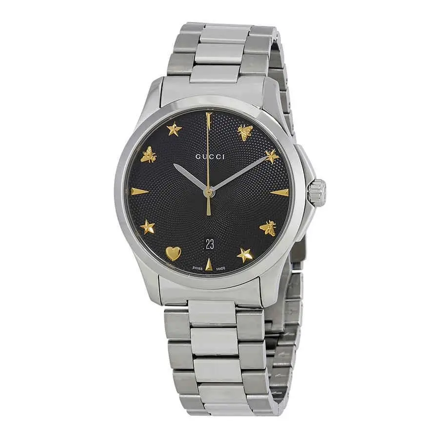 G Timeless Black Dial Watch YA1264029 by Gucci