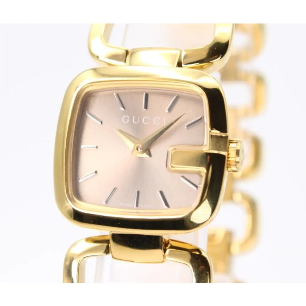 Gucci YA125511 G- Brown Sunbrushed Dial Ladies Watch 24mmx22.5mm
