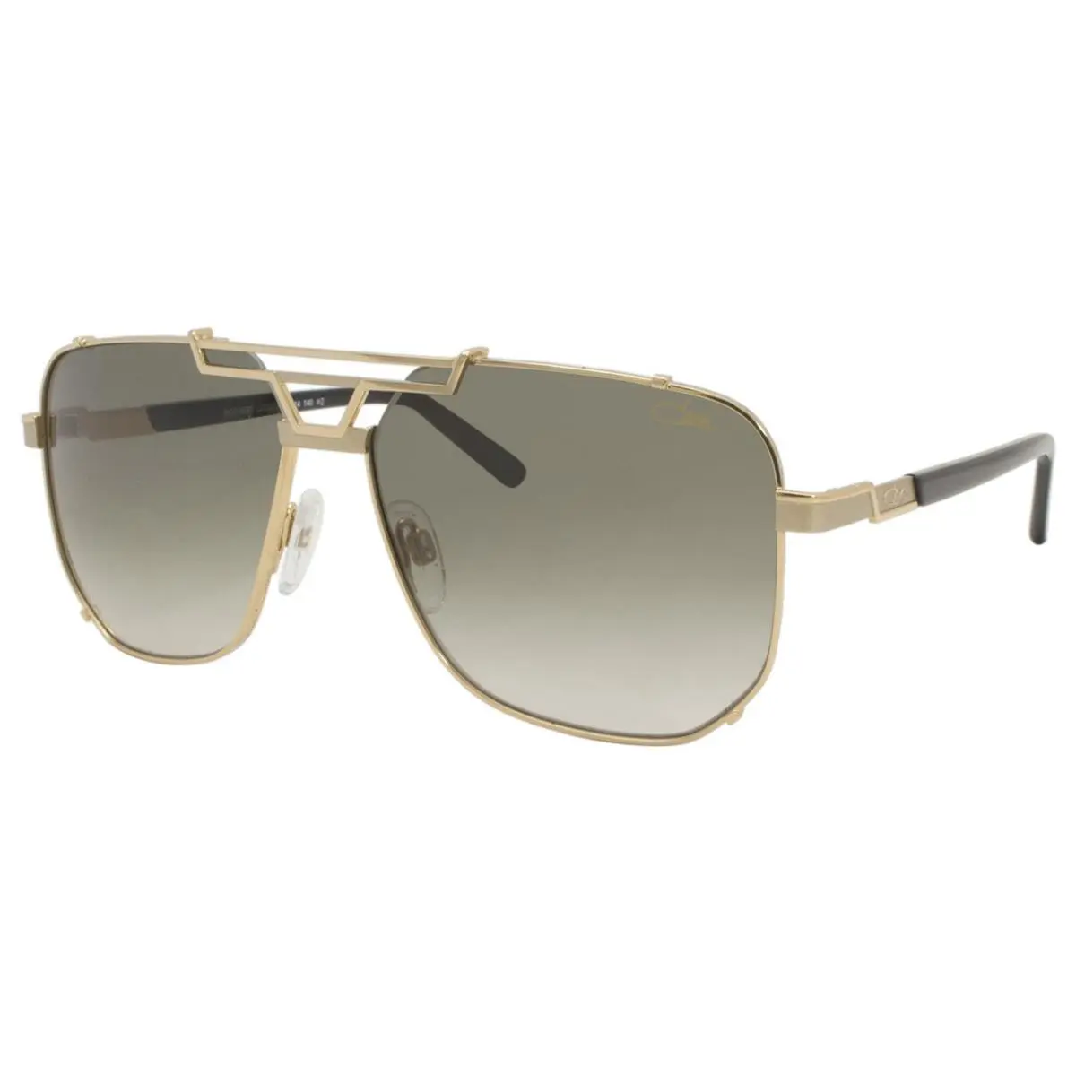 Cazal 9090 003 Sunglasses Men`s Gold-black/green Gradient Lenses Pilot 59mm