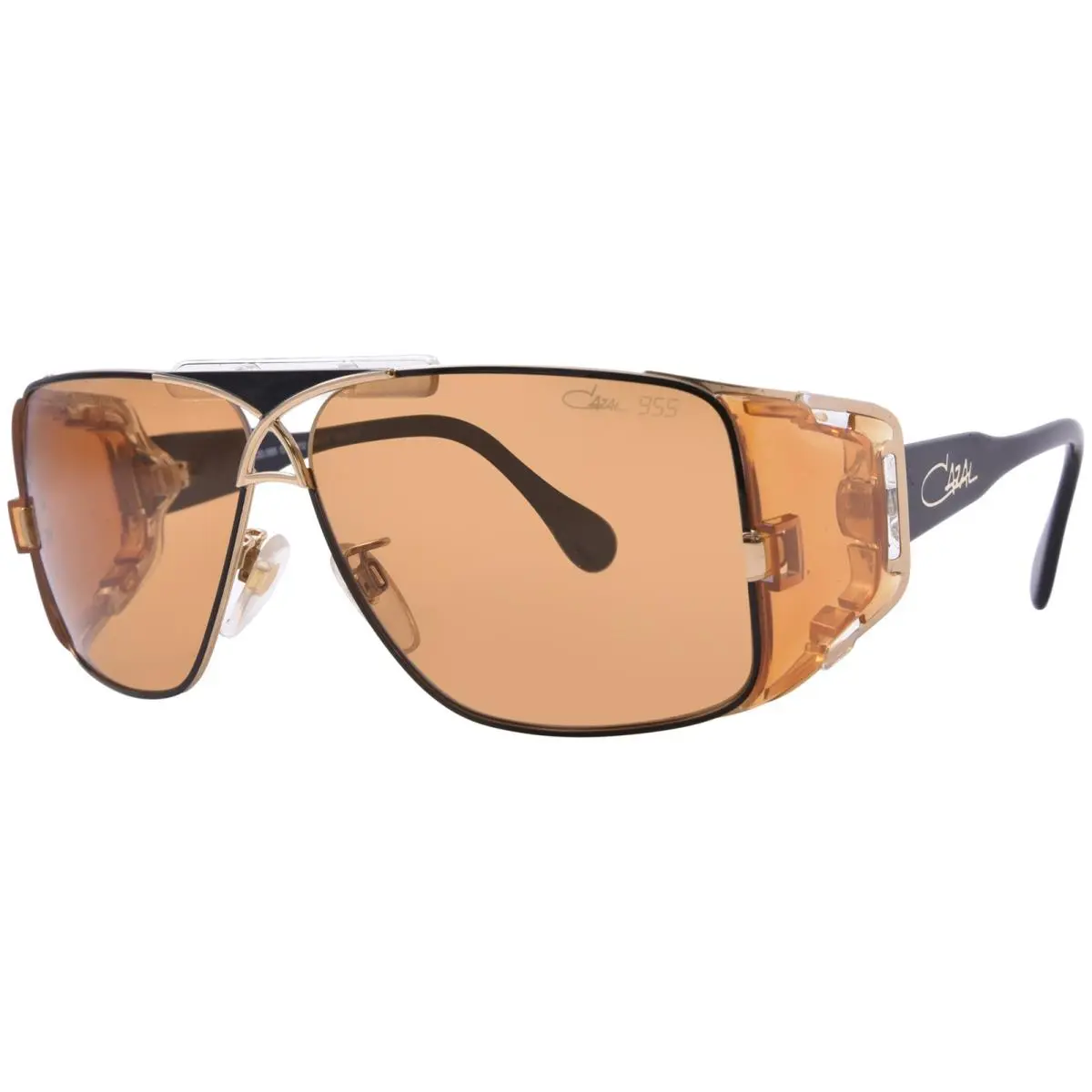 Legends 955 012 Sunglasses Men`s Black/orange Square Shape 63mm by Cazal