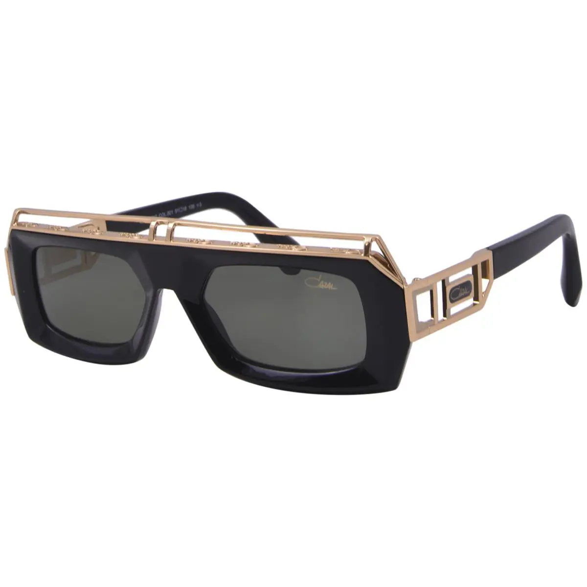 Cazal 8517 001 Sunglasses Black/gold/green Anti Reflection Rectangle Shape 51mm