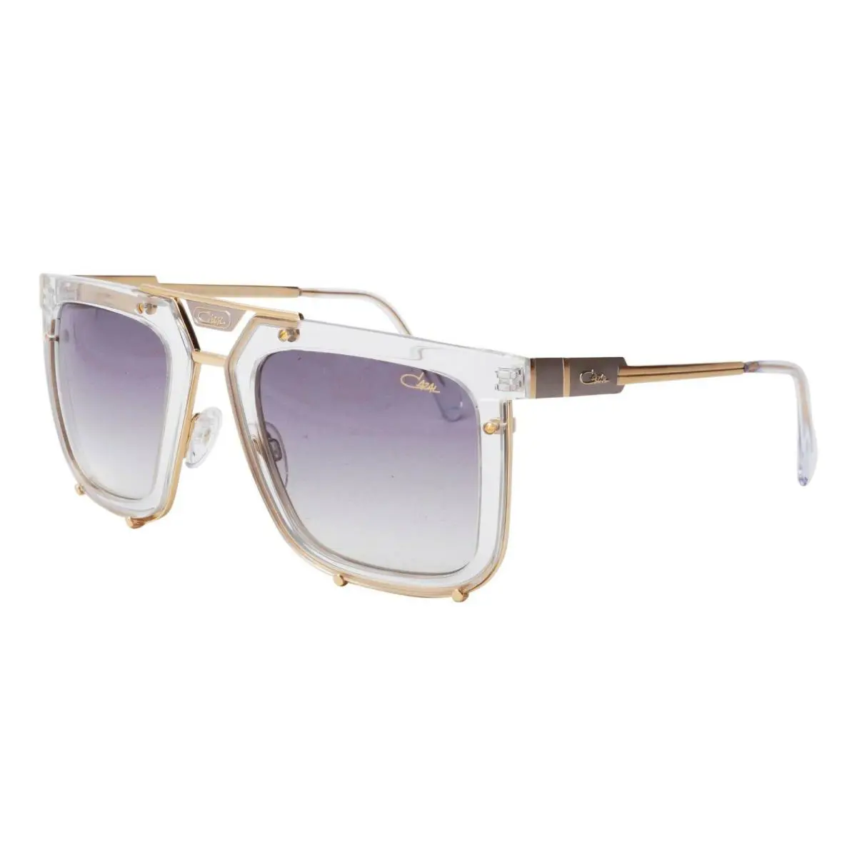Cazal Legends 648 Crystal/light Grey Shaded Mirrored 003 Sunglasses - Frame: Crystal, Lens: Light Grey Shaded Mirrored