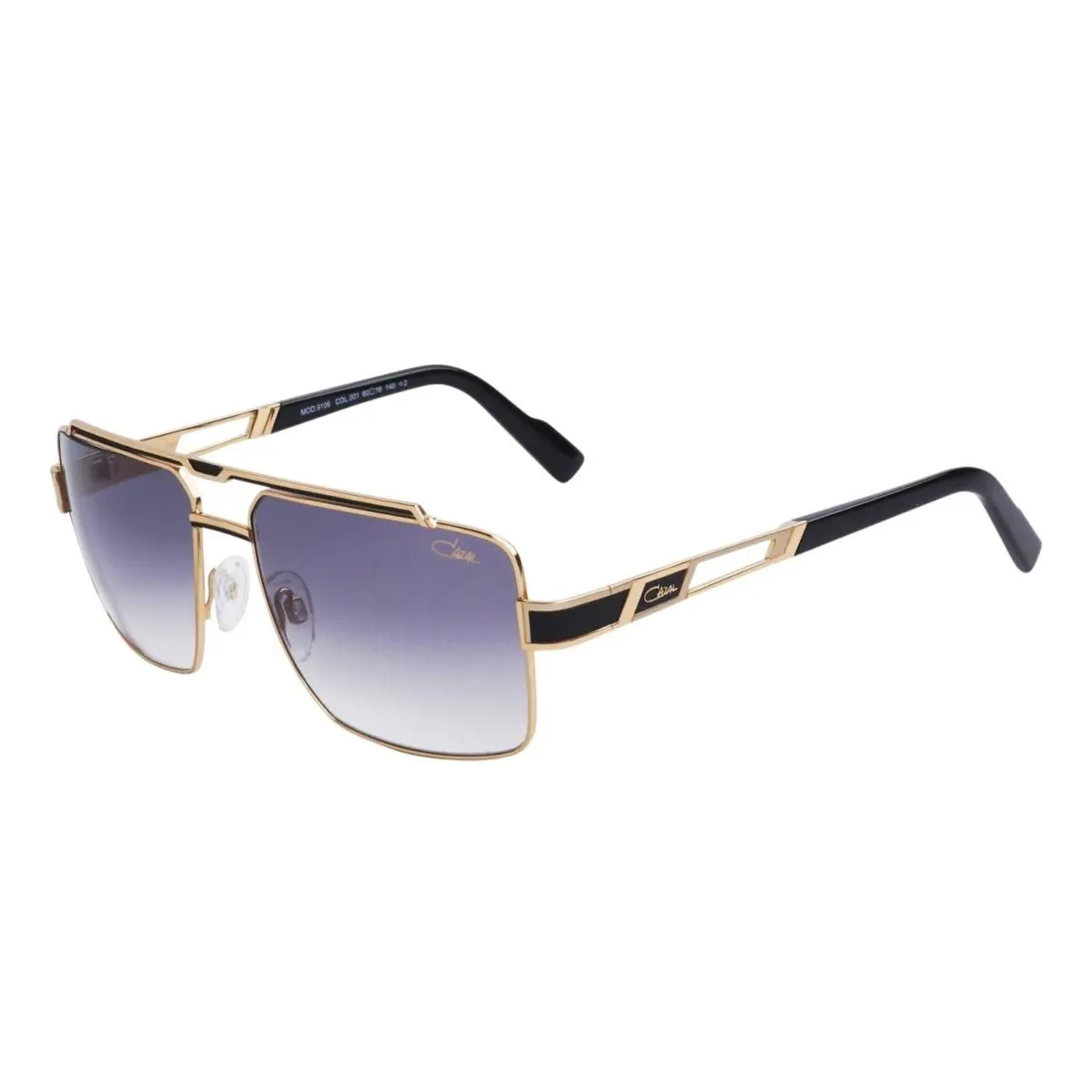 9106 Black Gold/grey Shaded 001 Sunglasses by Cazal